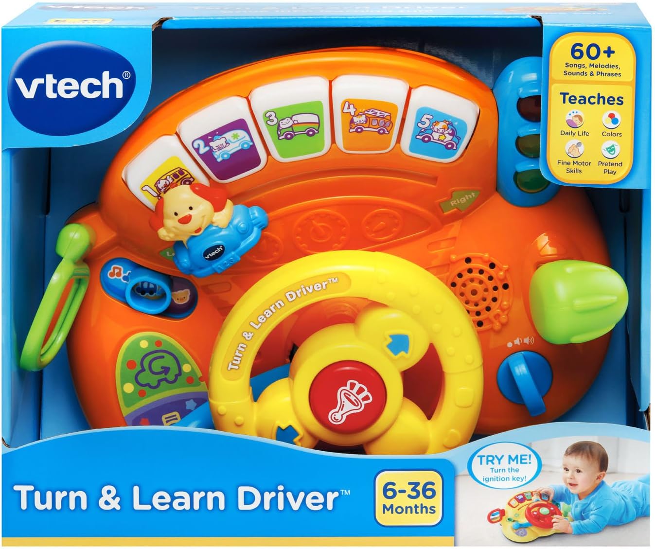 VTech Turn and Learn Driver Amazon Exclusive,Orange - Image 5