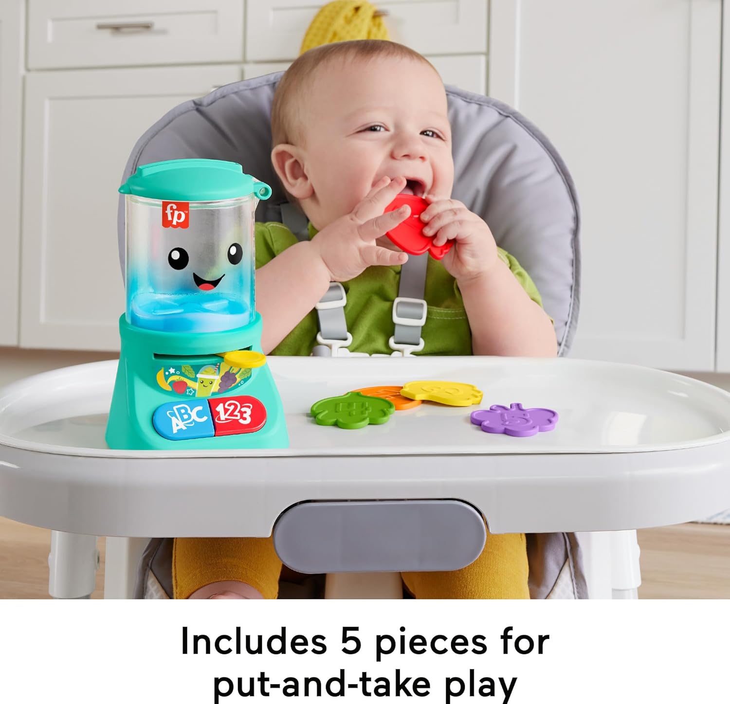 Fisher-Price Laugh & Learn Baby & Toddler Toy Counting & Colors Smoothie Maker Pretend Blender with Music & Lights for Ages 9+ Months - Image 4