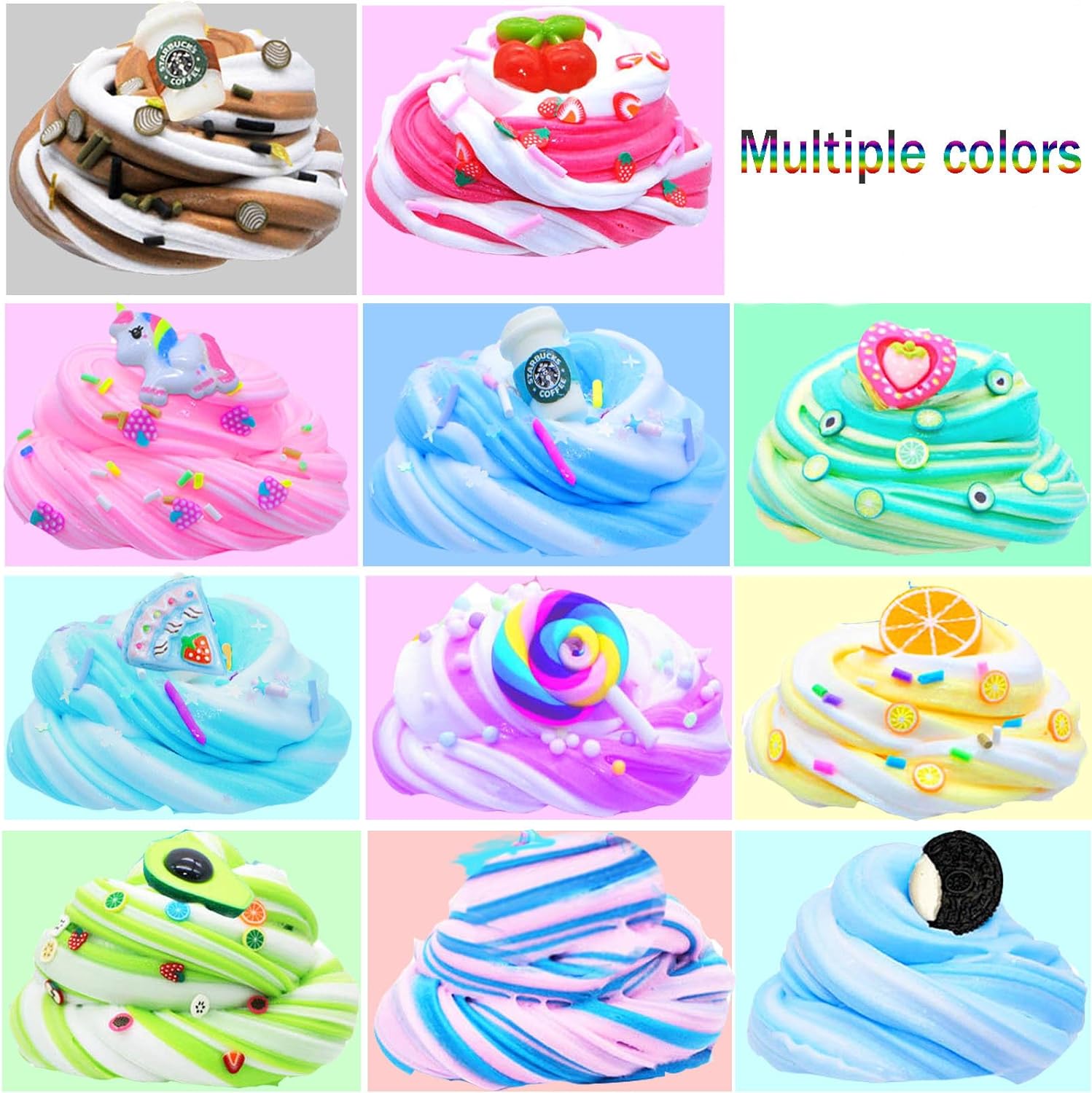 Ktowepua Butter Slime Kit Two-Toned 11 Packed Fidget Toy, Educational Slime Toys, Birthday Gifts Prize Party Favors for Girl Boys Kids 6 7 8 9 10 11 12 - Image 3