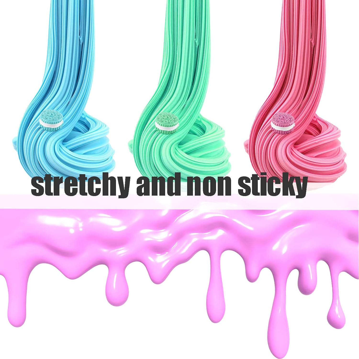 Ktowepua Butter Slime Kit Two-Toned 11 Packed Fidget Toy, Educational Slime Toys, Birthday Gifts Prize Party Favors for Girl Boys Kids 6 7 8 9 10 11 12 - Image 5