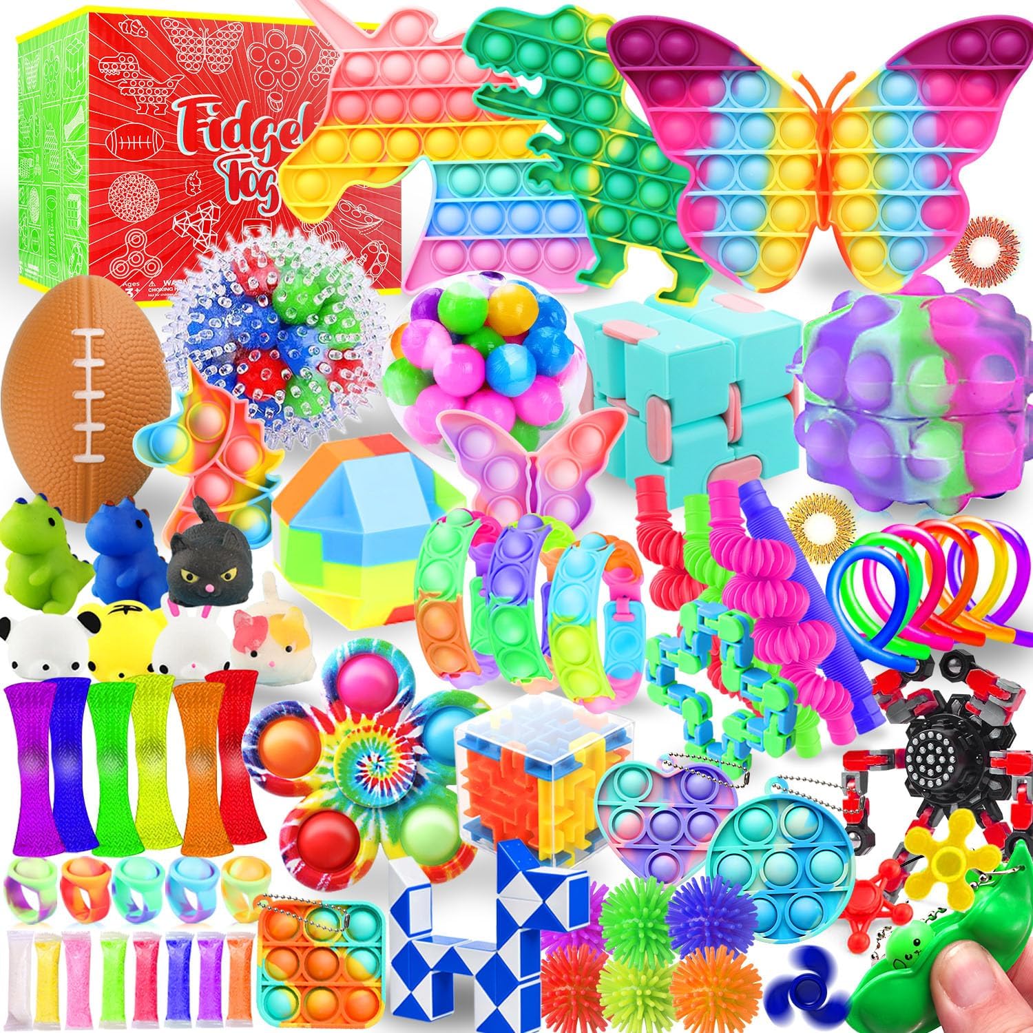Fidget Toys Set, 80 Pack Sensory Toys Party Favors Kids Autism Autistic Children, Classroom Treasure Box Chest Prizes Pinata Stuffer Gifts Small Mini Bulk Toy Carnival ADHD - Image 2