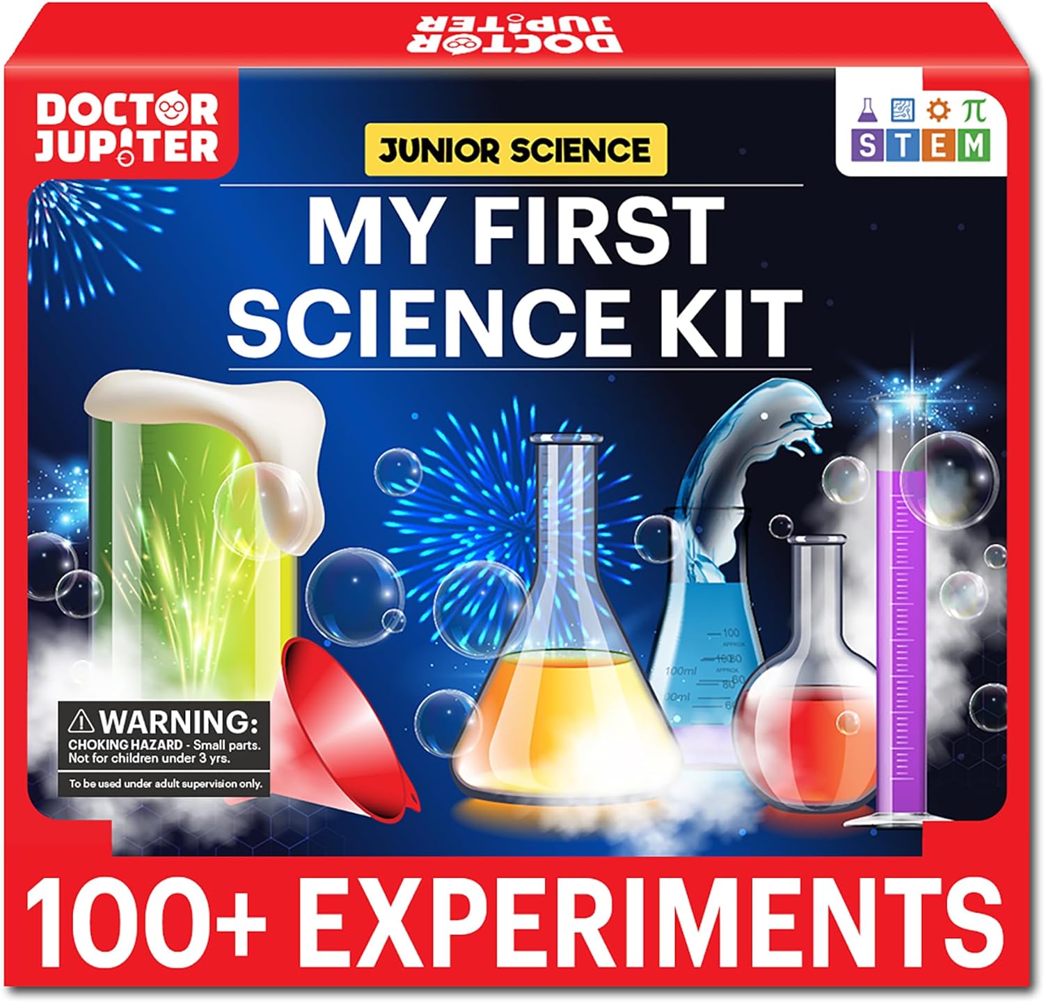 Doctor Jupiter My First Science Kit for Kids Ages 4-5-6-7-8| Birthday Gift Ideas for 4-8 Year Old Boys & Girls| Toy Stem Kit with 100+ Experiments| Learning & Educational, Preschool Activities