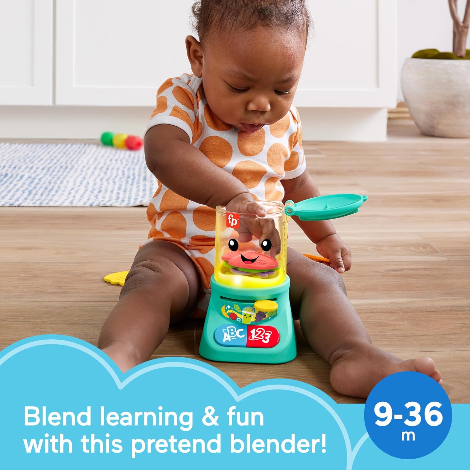 Fisher-Price Laugh & Learn Baby & Toddler Toy Counting & Colors Smoothie Maker Pretend Blender with Music & Lights for Ages 9+ Months - Image 2