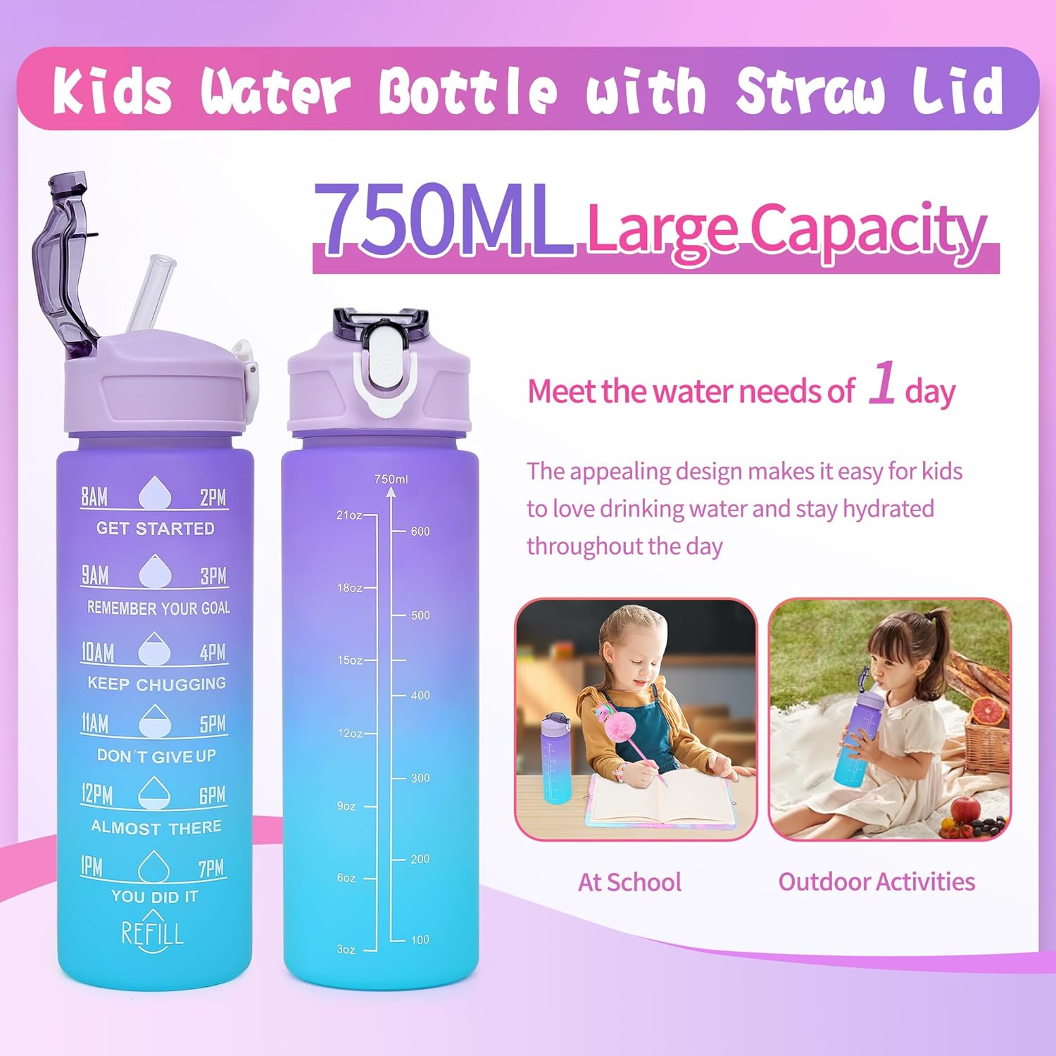 Unicorns Gifts for Girls, Kids Unicorn Toy Set with Light Up Star Pillow Water Bottle Plush Diary Birthday for Little Girls Age 4 5 6 7 8 9 10 - Image 5