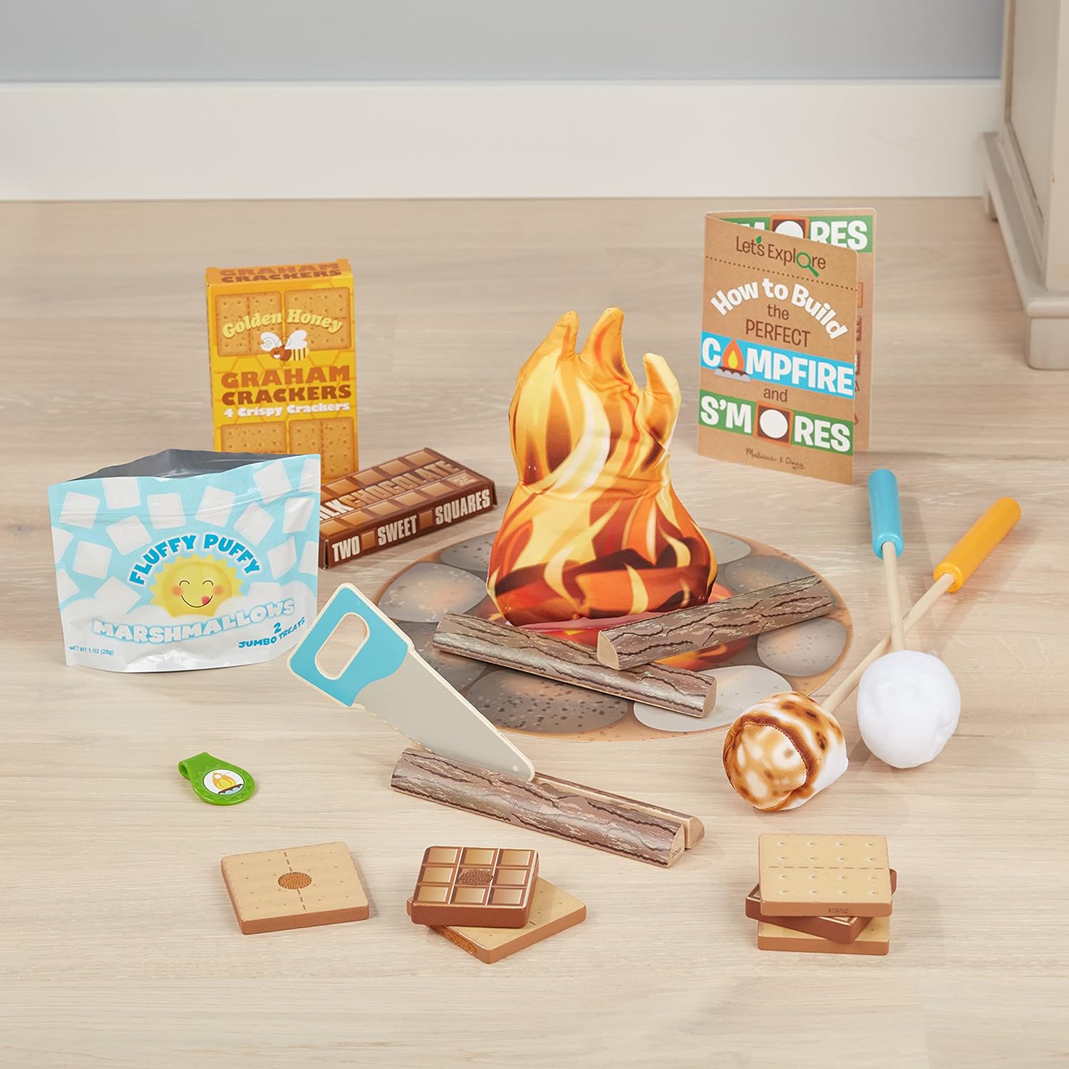 Melissa & Doug Let's Explore Campfire S'Mores Play Set - Play Campfire Sets For Kids Ages 3+ - Image 9