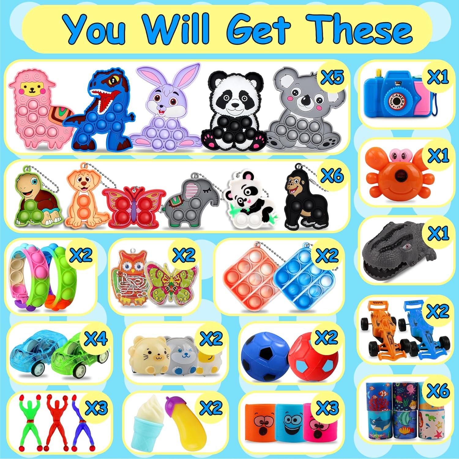 640 PCS Party Favors for Kids,Fidget Toys Bulk,Fidgets Stocking Stuffers,Birthday Gifts Toys,Prize Treasure Box Toys for Classroom,Goodie Bags Stuffers,Pinata Filler,Carnival Prizes - Image 2