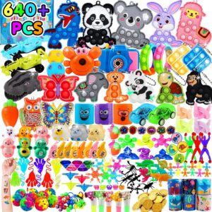640 PCS Party Favors for Kids,Fidget Toys Bulk,Fidgets Stocking Stuffers,Birthday Gifts Toys,Prize Treasure Box Toys for Classroom,Goodie Bags Stuffers,Pinata Filler,Carnival Prizes