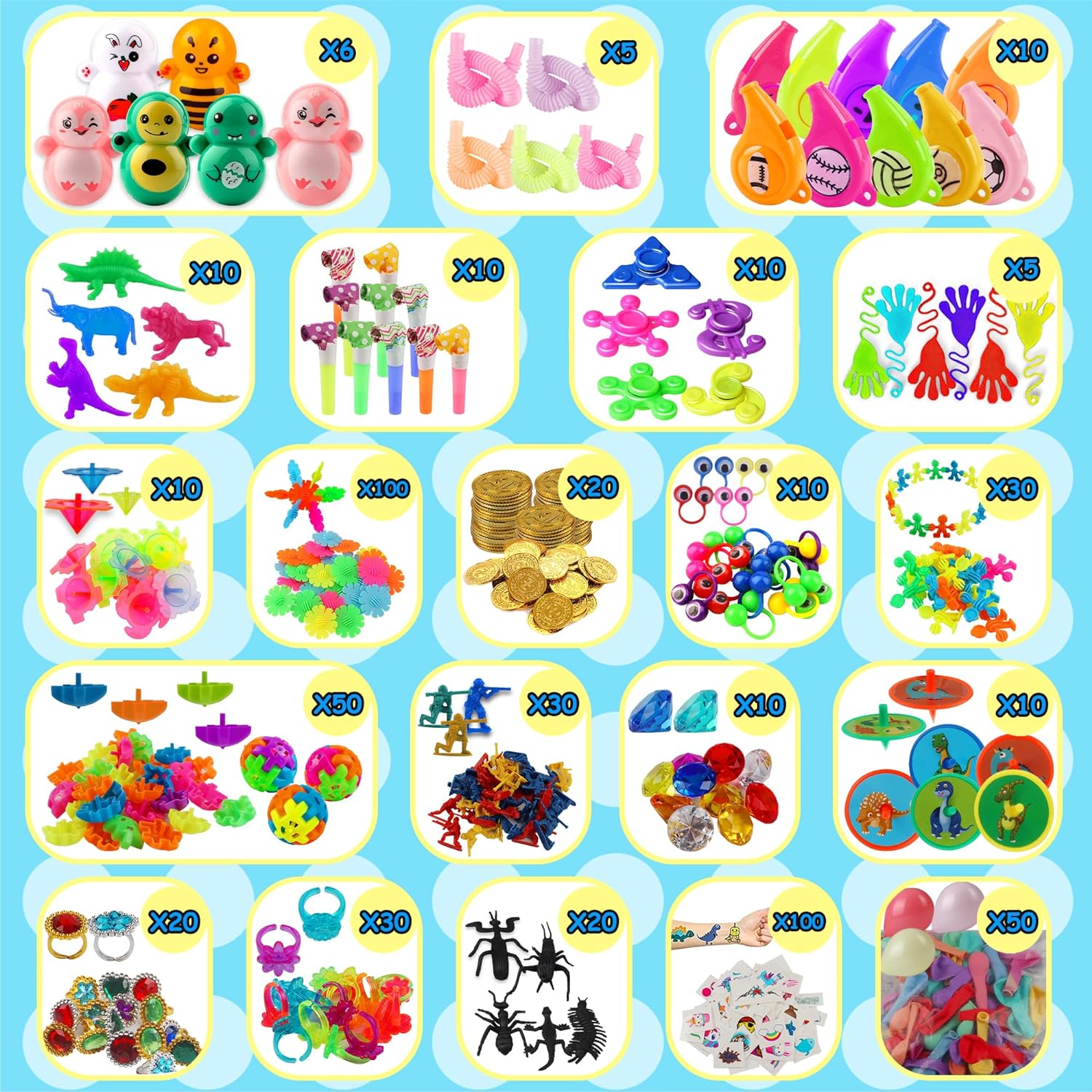 640 PCS Party Favors for Kids,Fidget Toys Bulk,Fidgets Stocking Stuffers,Birthday Gifts Toys,Prize Treasure Box Toys for Classroom,Goodie Bags Stuffers,Pinata Filler,Carnival Prizes - Image 3